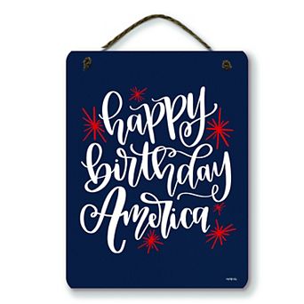 COURTSIDE MARKET Happy Birthday Plaque Wall Art