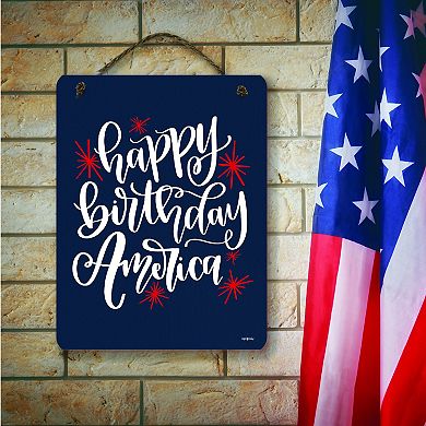 COURTSIDE MARKET Happy Birthday Plaque Wall Art