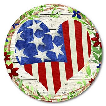 COURTSIDE MARKET Patriotic Wreath Plaque Wall Art