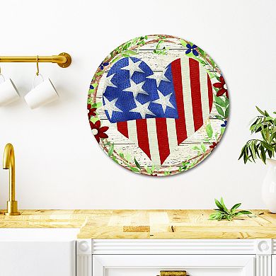 COURTSIDE MARKET Patriotic Wreath Plaque Wall Art