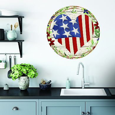 COURTSIDE MARKET Patriotic Wreath Plaque Wall Art