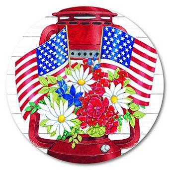 COURTSIDE MARKET Lantern Plaque Wall Art