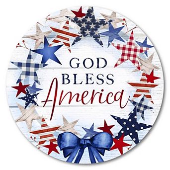 COURTSIDE MARKET America Wreath Plaque Wall Art
