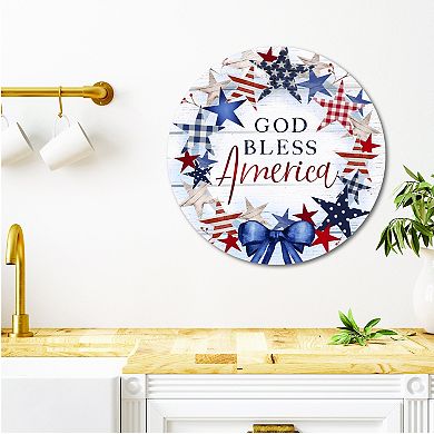 COURTSIDE MARKET America Wreath Plaque Wall Art