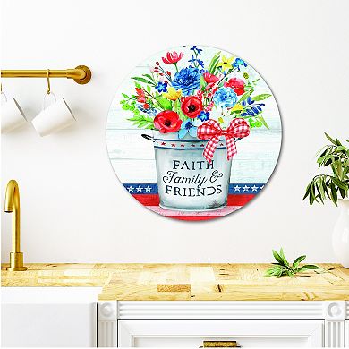 COURTSIDE MARKET Patriotic I Plaque Wall Art