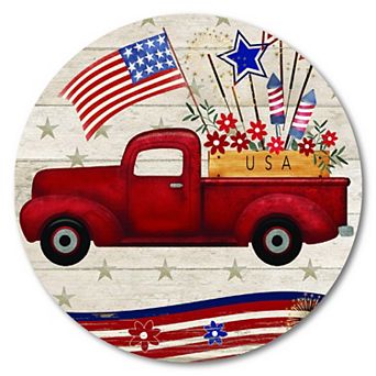 COURTSIDE MARKET Truck Fireworks Plaque Wall Art