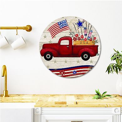 COURTSIDE MARKET Truck Fireworks Plaque Wall Art