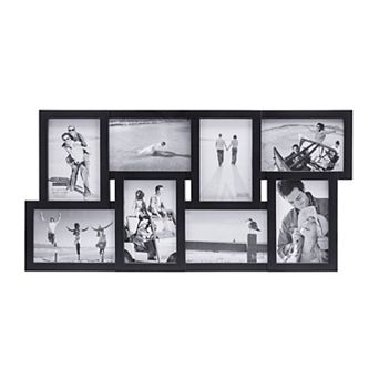 Malden 8-Opening 4x6 Black Puzzle Wall Collage Photo Frame