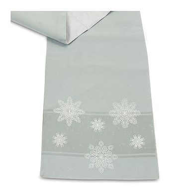 Melrose Thin Snowflake Embroidered Table Runner