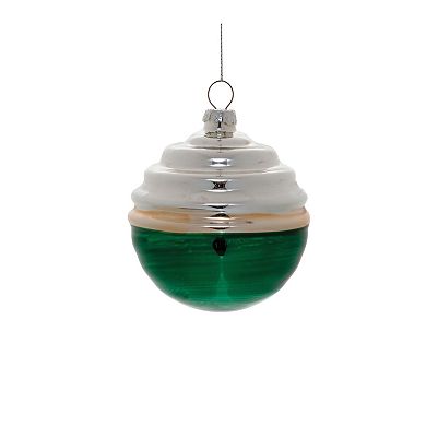 Melrose Two-Tone Tiered Glass Ornaments 12 pc Holiday Decor Set