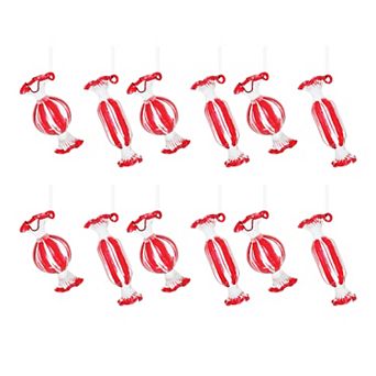 Melrose Peppermint Candy Ornament (Set of 12)