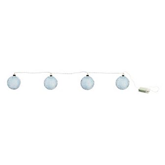 Melrose 4 pc LED Glass Ball Ornament String Set