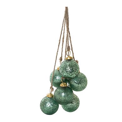 Melrose 2-Piece Glass Ball Cluster Drop Ornament Set