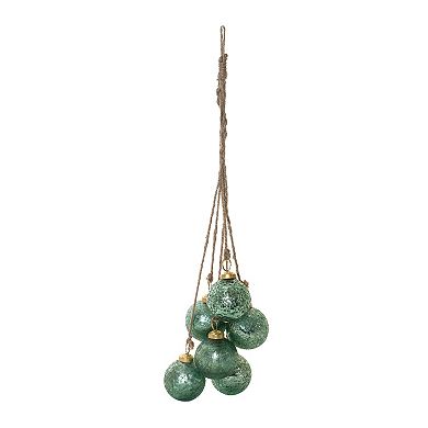 Melrose 2-Piece Glass Ball Cluster Drop Ornament Set