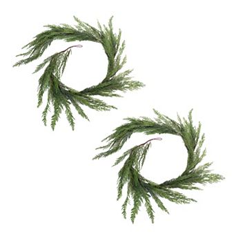 Melrose Winter Cedar Foliage Garland 2 pk
