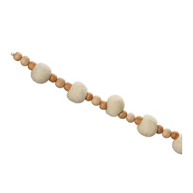 Melrose Wood Beaded String Garland 2-piece Set