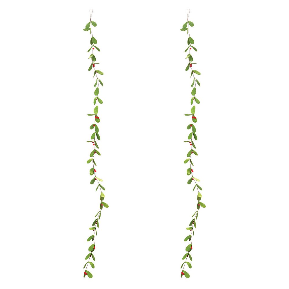 Melrose Artificial Mistletoe String Garland 2-piece Set