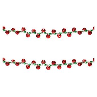 Melrose Sleigh Bell String Garland 2 pc Set