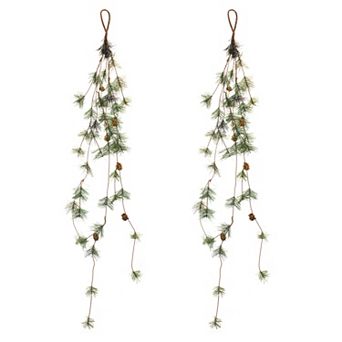 Melrose Artificial Pine Cone Twig Garland 2 pc Set