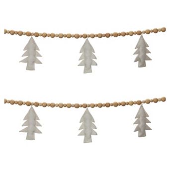 Melrose Beaded Tree Garland 2 pc Set