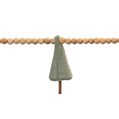 Melrose Mini Pine Tree Beaded Garland 2-Piece Set