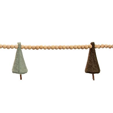 Melrose Mini Pine Tree Beaded Garland 2-Piece Set