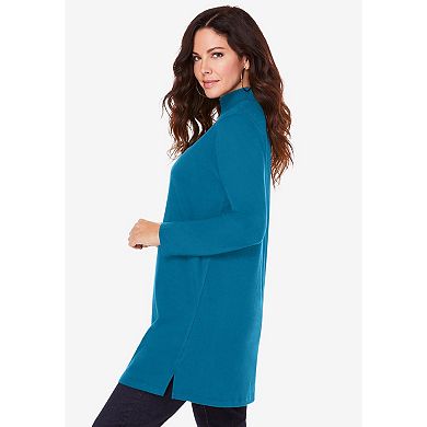 Roaman's Women's Plus Size Ultimate Mockneck Tunic