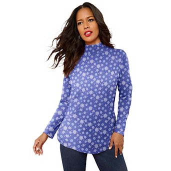 Roaman's Women's Plus Size Ultimate Mockneck Tunic