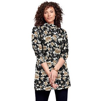 Roaman's Women's Plus Size Ultimate Mockneck Tunic
