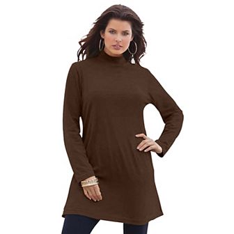 Roaman's Women's Plus Size Ultimate Mockneck Tunic