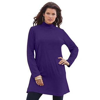 Roaman's Women's Plus Size Ultimate Mockneck Tunic