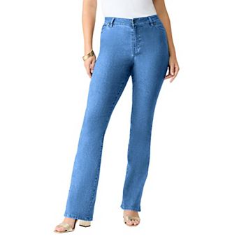 Roaman's Women's Plus Size Petite Plus Size Classic Stretch Bootcut Jean