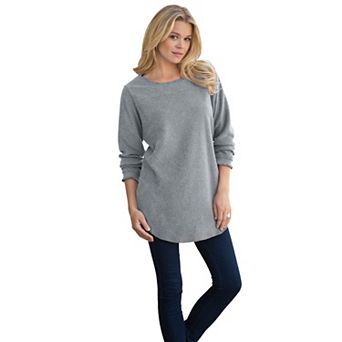 Roaman's Women's Plus Size Sherpa Fleece Tunic