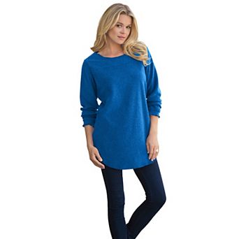 Roaman's Women's Plus Size Sherpa Fleece Tunic