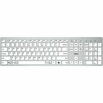 ADESSO USB-C Multi OS Scissor Switch Keyboard With CoPilot AI Hotkey And USB-C, USB-A, 3.5mm Aux Ports