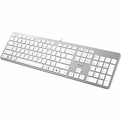ADESSO USB-C Multi OS Scissor Switch Keyboard With CoPilot AI Hotkey And USB-C, USB-A, 3.5mm Aux Ports