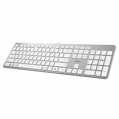 ADESSO USB-C Multi OS Scissor Switch Keyboard With CoPilot AI Hotkey And USB-C, USB-A, 3.5mm Aux Ports