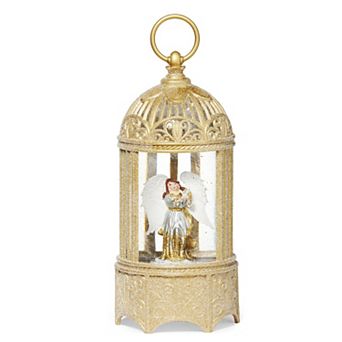 Roman LED Swirl Birdcage With Angel Holiday Table Decor
