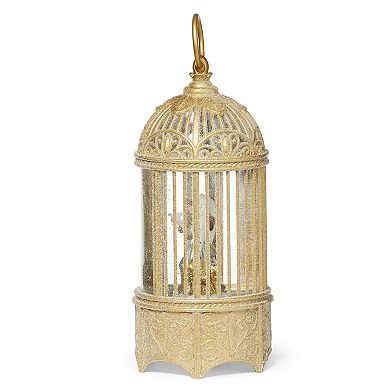 Roman LED Swirl Birdcage With Angel Holiday Table Decor