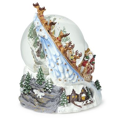 Roman LED Musical Swirl Santa Chirstmas Snowglobe