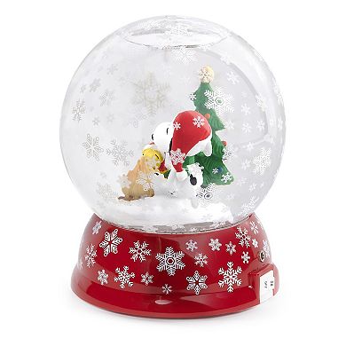 Roman Peanutes LED Snoopy & Campfire Snowglobe