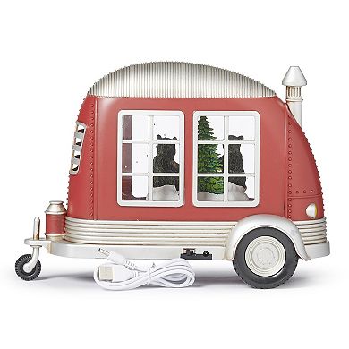 Roman Lighted Swirl Bear Camper By Fire Holiday Table Decor