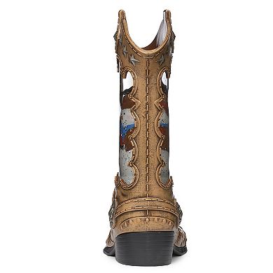 Roman Lighted Swirl Boot With Snowman Holiday Table Decor