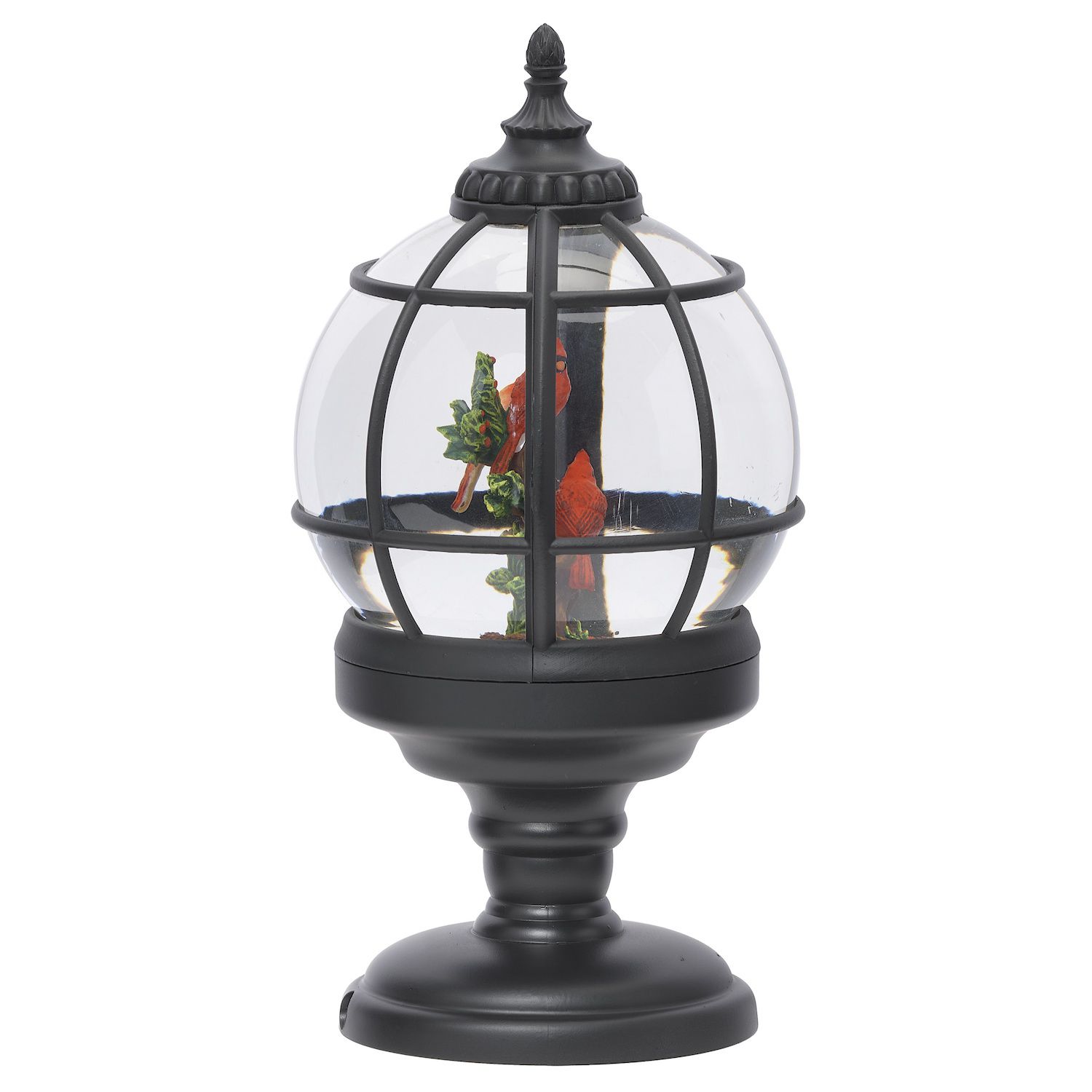 Roman Lighted Swirl Cardinal Sphere Holiday Table Decor