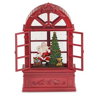 Roman Lighted Swirl Santa List Checking Holiday Table Decor