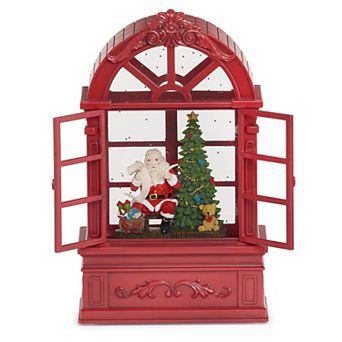 Roman Lighted Swirl Santa List Checking Holiday Table Decor