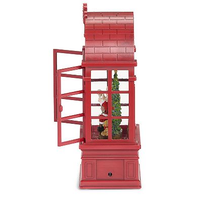 Roman Lighted Swirl Santa List Checking Holiday Table Decor