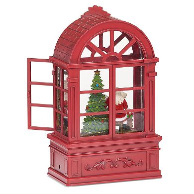 Roman Lighted Swirl Santa List Checking Holiday Table Decor