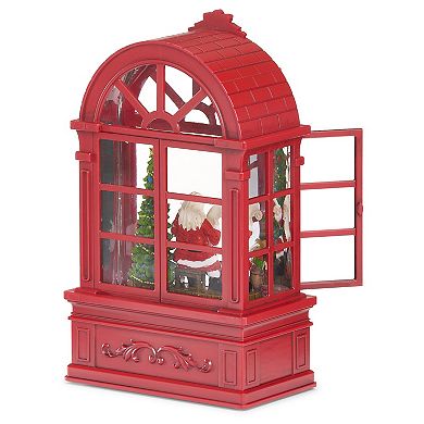 Roman Lighted Swirl Santa List Checking Holiday Table Decor