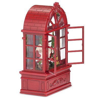 Roman Lighted Swirl Santa List Checking Holiday Table Decor